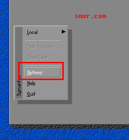 进入ghost的Options选项 进入ghost的Options选项